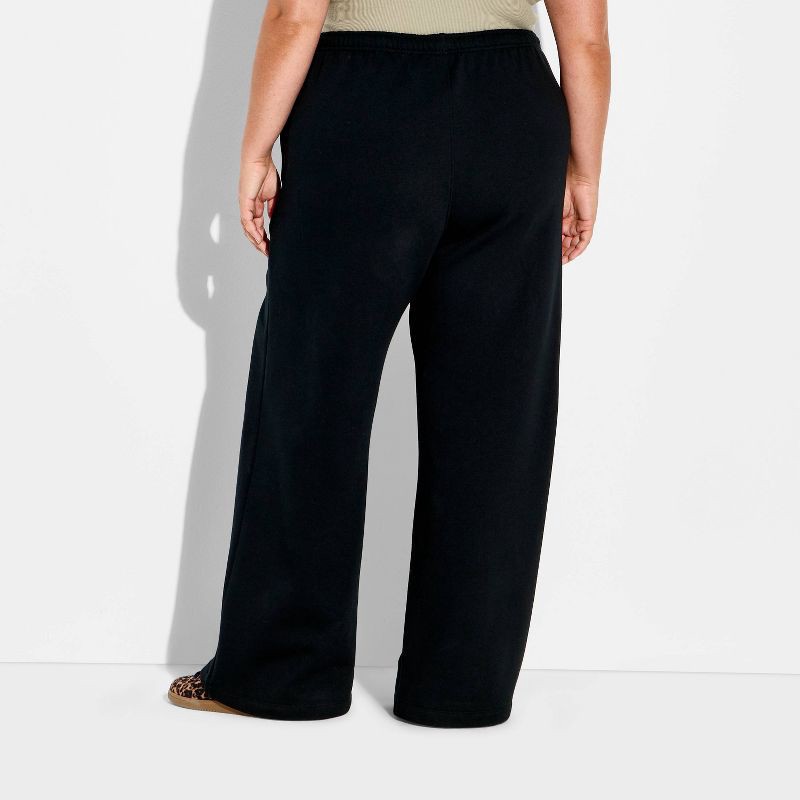 slide 3 of 3, Women's Mid-Rise Wide Leg Sweatpants - Wild Fable™ Slate Black XXL, 1 ct