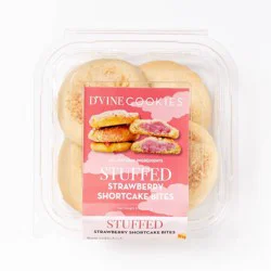 D'Vine Cookies Stuffed Strawberry Shortcake Bites - 8oz
