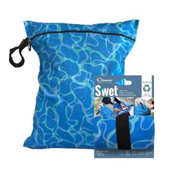 Gleener S'wet Wet/Dry Travel Laundry Bag Aqua Blue