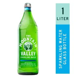 Mountain Valley Spring Water, Sparkling - 1L Glass Bottle