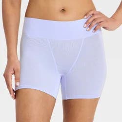 Women's Cloud Knit Boxer Briefs Underwear - Auden™ Light Blue L