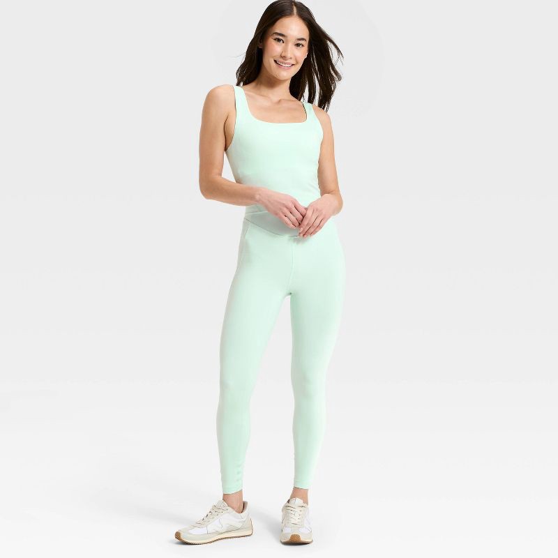 slide 4 of 5, Women's Dynamic Flex Square Neck Ultra Cropped Tank Top - All In Motion™ Mint Green XL, 1 ct