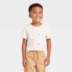 Toddler Boys' Classic Fit Graphic T-Shirt - Cat & Jack™ Cream 2T