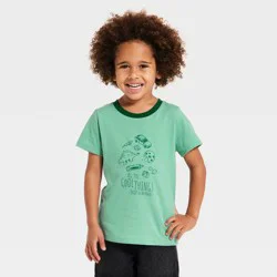 Toddler Boys' Short Sleeve Classic Fit Graphic T-Shirt - Cat & Jack™ Teal Green 18M