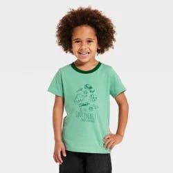 Toddler Boys' Short Sleeve Classic Fit Graphic T-Shirt - Cat & Jack™ Teal Green 3T