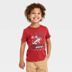 Toddler Boys' Short Sleeve Race Car Graphic T-Shirt - Cat & Jack™ Red 3T
