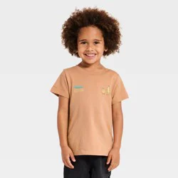 Toddler Boys' Short Sleeve Classic Fit Graphic T-Shirt - Cat & Jack™ Brown 18M