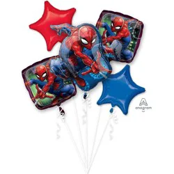 Anagram 5pc Spider-Man Foil Balloon Bouquet