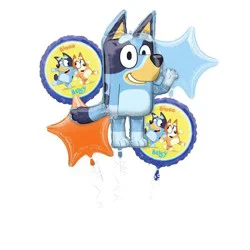 Anagram 5pc Bluey Foil Balloon Bouquet
