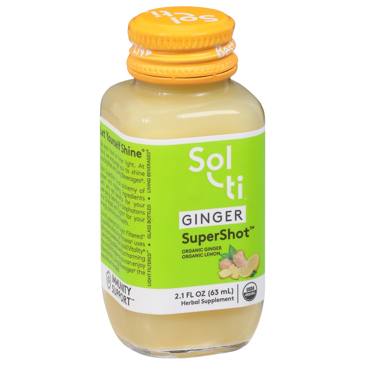 slide 9 of 9, Sol-ti Supershot Ginger Living Beverage 2.1 fl oz, 2.10 fl oz