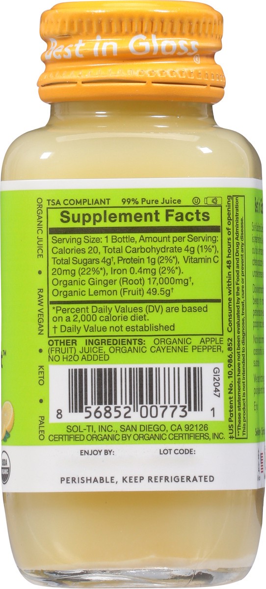 slide 6 of 9, Sol-ti Supershot Ginger Living Beverage 2.1 fl oz, 2.10 fl oz