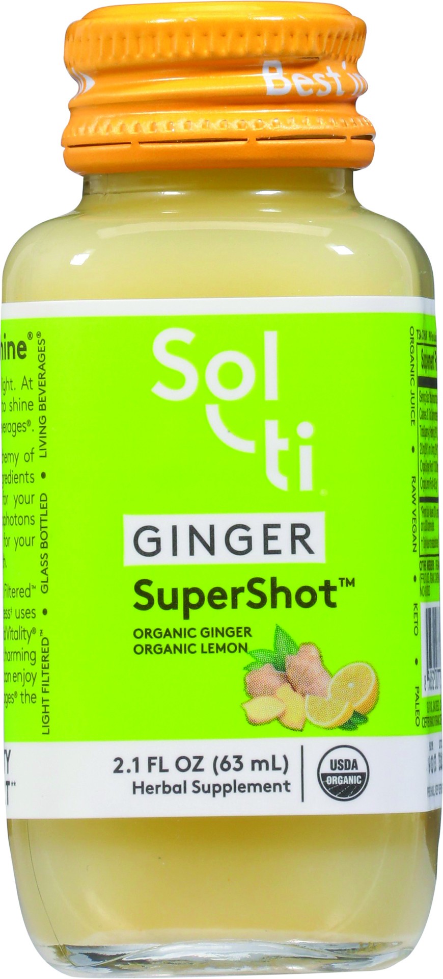 slide 1 of 9, Sol-ti Supershot Ginger Living Beverage 2.1 fl oz, 2.10 fl oz