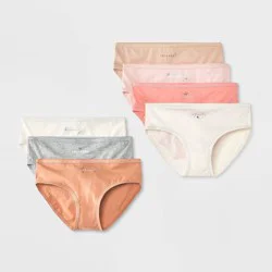 Girls' 7pk Days of the Week Floral Hipster Underwear - Cat & Jack™ Assorted Colors 10
