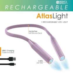 WITHit Mighty Bright Rechargeable LED Atlas Neck Light - Lavender