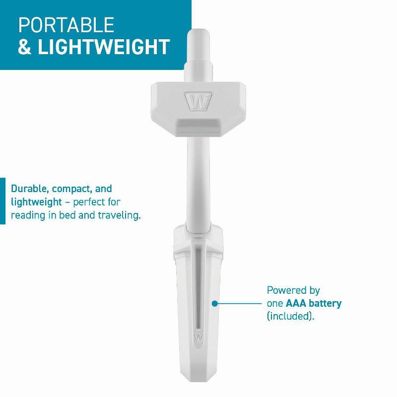 slide 4 of 5, WITHit Bind Bright Dimmable LED Reading Light, 1 ct