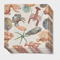 Threshold designed w/Studio McGee Paper Sealife Cocktail Napkin - Threshold™ designed with Studio McGee
