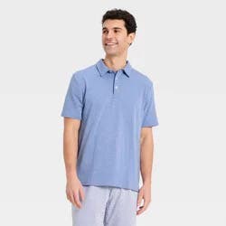 Men's Comfort Wear Polo Shirt - Goodfellow & Co™ Denim Heather XXL