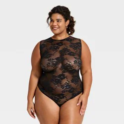 Women's Sleeveless Lingerie Bodysuit - Auden™ Black XXL
