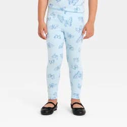 Toddler Girls' Butterflies Printed Leggings - Cat & Jack™ Light Blue 12M