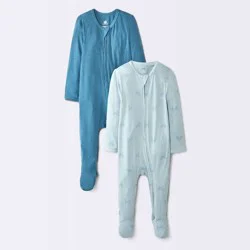 Baby Boys' 2pk Tricycles So Very Soft Modal blend Long Sleeve Sleep and Play - Cloud Island™ Blue 6-9M