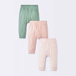 Baby Girls' 3pk Pants - Cloud Island™ Pink 3-6M