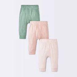 Baby Girls' 3pk Pants - Cloud Island™ Pink 6-9M