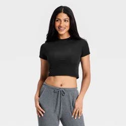 Women's Sheer Layering T-Shirt - Auden™ Black M