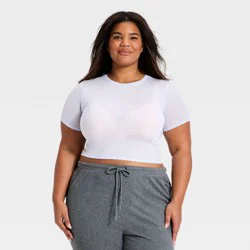 Women's Sheer Layering T-Shirt - Auden™ Blue XXL