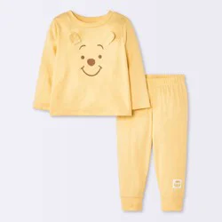 Baby 2 piece Winnie the pooh Top & Bottom Set - Cloud Island™ Yellow 3-6M