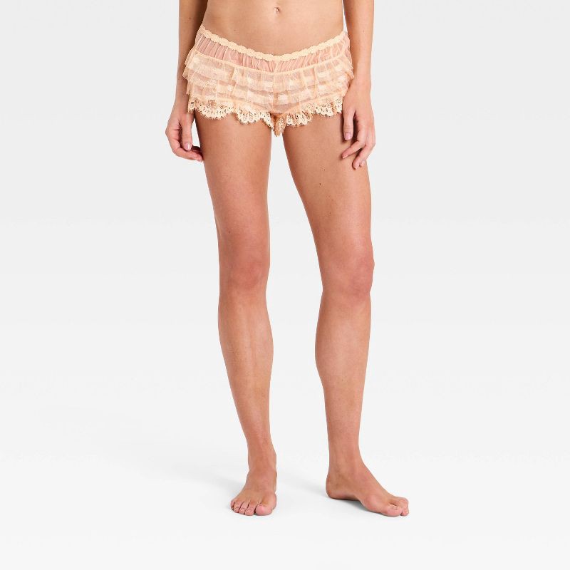 slide 1 of 5, Women's Embroidery Lace Heirloom Bloomer - Auden™ Sand XL, 1 ct