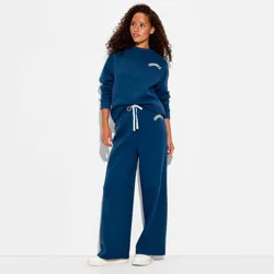 Women's Unwell Wide Leg Graphic Sweatpants - Blue XXL