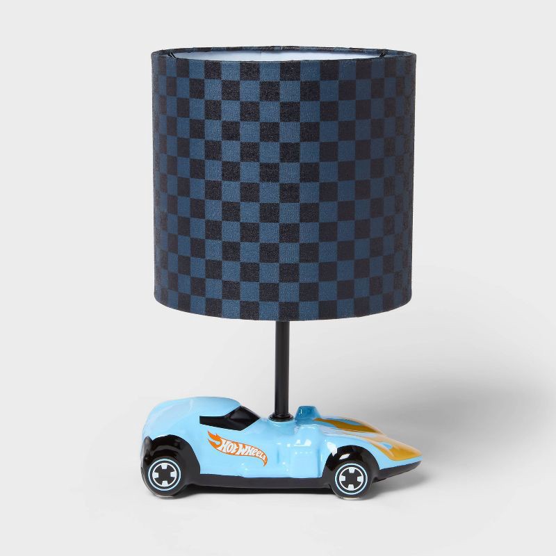 slide 1 of 4, Hot Wheels Retro 3 Way Kids' Car Lamp with Checkered Shade - Hot Wheels by Pillowfort™, 1 ct