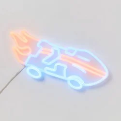 Hot Wheels Retro Neon Flaming Car Kids' Wall Light - Hot Wheels by Pillowfort™