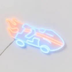 Hot Wheels Retro Neon Flaming Car Kids' Wall Light - Hot Wheels by Pillowfort™