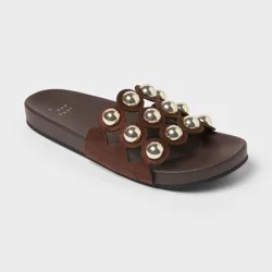 Women's Nash Sandals with Memory Foam Insole - A New Day™ Chocolate 9