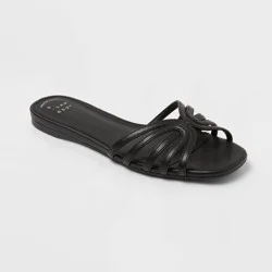 Women's Mariana Sandals with Memory Foam Insole - A New Day™ Black 9.5