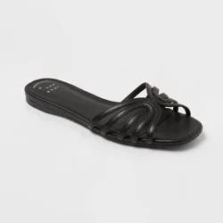Women's Mariana Sandals with Memory Foam Insole - A New Day™ Black 6.5
