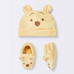 Baby Winnie the Pooh Hat and Bootie Set - Cloud Island™ Yellow