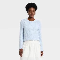 Women's Western Crafted Cardigan - Universal Thread™ Light Blue S
