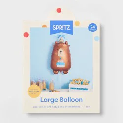 Large Birthday Party Bear Foil Balloon- Spritz™