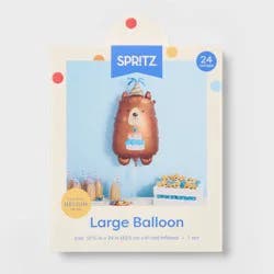 Large Birthday Party Bear Foil Balloon- Spritz™