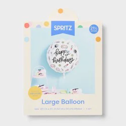 Large Happy Birthday Spa Foil Balloon- Spritz™