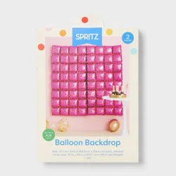 2ct Airfilled Foil Balloon Wall Backdrop Pink - Spritz™