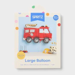 Large Fire Truck Shaped Foil Balloon- Spritz™
