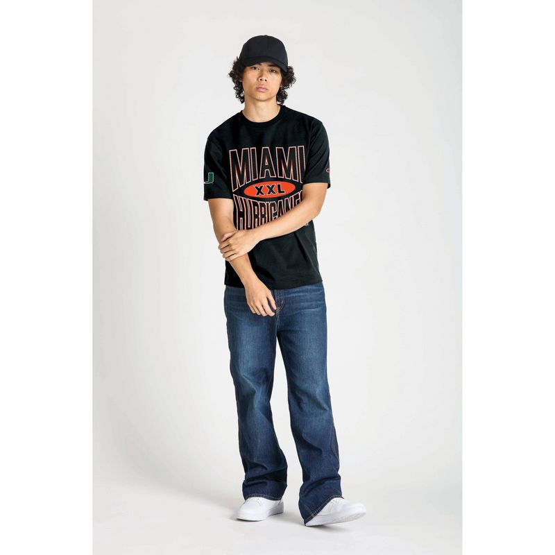 slide 1 of 8, NCAA Miami Hurricanes Men's Champion Black T-Shirt - M, 1 ct