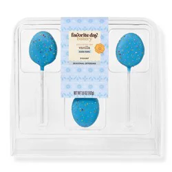 Spring Easter Vanilla Cake Pops Egg Shaped Clam - 3.6oz/3ct - Favorite Day™
