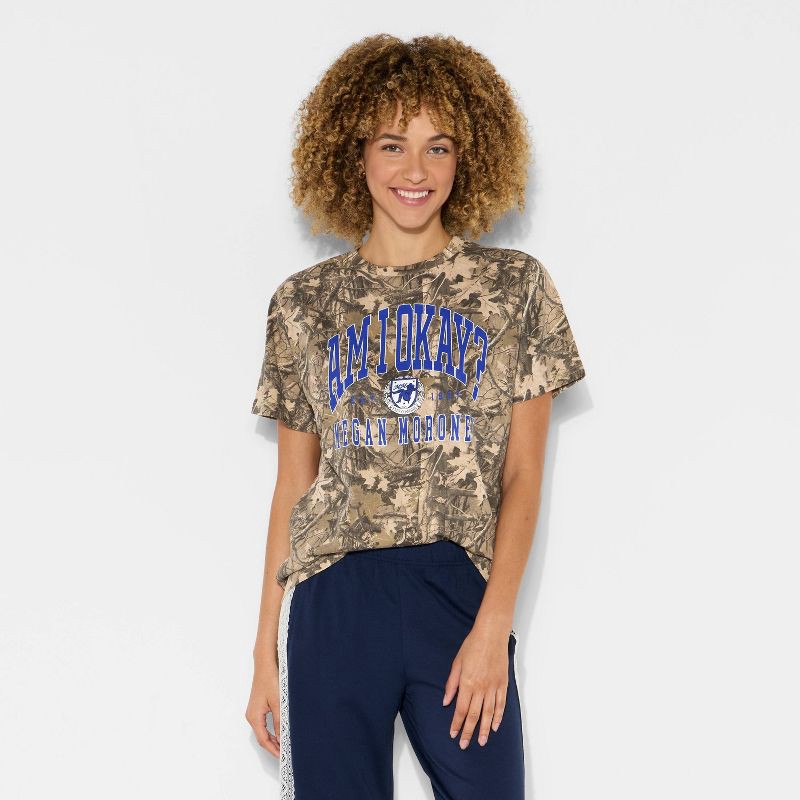 slide 2 of 3, Women's Megan Moroney Short Sleeve Graphic T-Shirt - Camo XXL, 1 ct