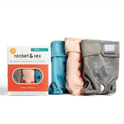 rocket & rex Reusable Leakproof Dog Diapers - M - 3ct