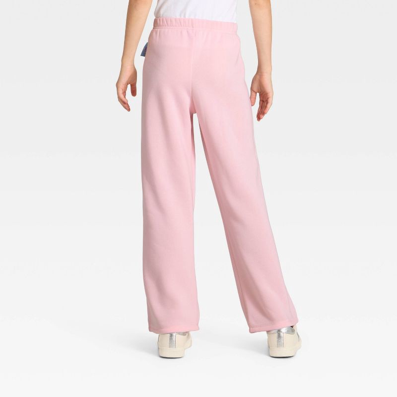 slide 2 of 3, Girls' Care Bears Wide Leg Fleece Sweatpants - Light Pink XL, 1 ct