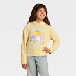 Sanrio Girls' Hello Kitty and Friends Sweet Graphic Hooded Fleece Sweatshirt - Light Yellow M